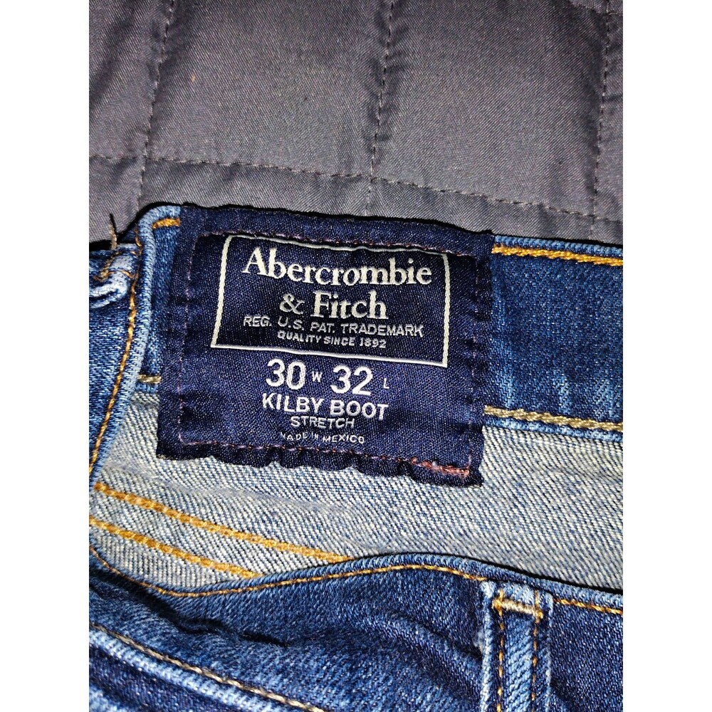 Abercrombie & Fitch Men’s Bootcut Stretch Denim Jeans Blue Medium Wash